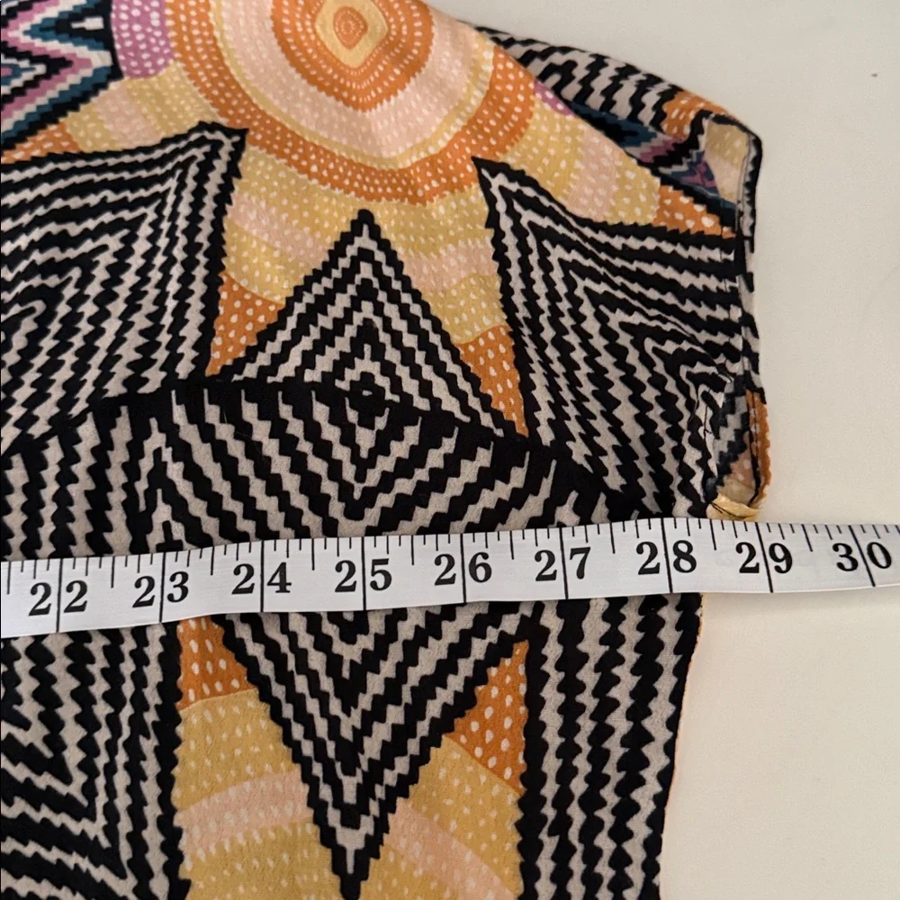 Mara Hoffman Starburst Geometric Blouse – Bold Designer Statement Piece - Picture 6 of 6